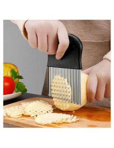 Cortador Ondulado Yopolaz de Acero Inoxidable - 1 Paquete