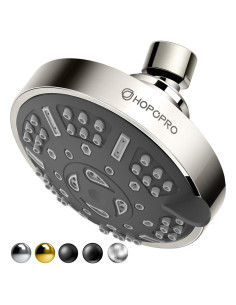 Cabezal de Ducha HOPOPRO 9 Modos Alta Presión Níquel Cepillado