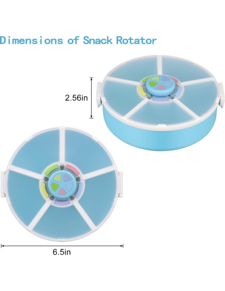 Contenedor Rotatorio de Snacks Pawtong 5 Compartimentos Azul Contenedor Rotatorio de Snacks Pawtong 5 Compartimentos Azul