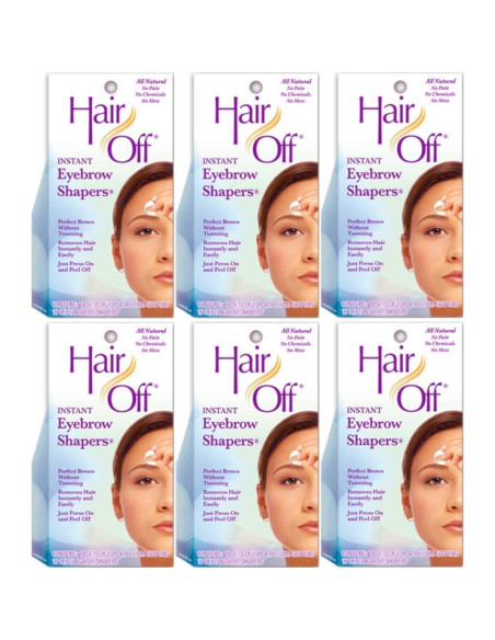 Cintas de Cera para Cejas Hair Off - Kit de 6 Unidades