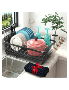 Estante para Secar Platos Godboat con Drenaje Automático 42.67x32.51cm