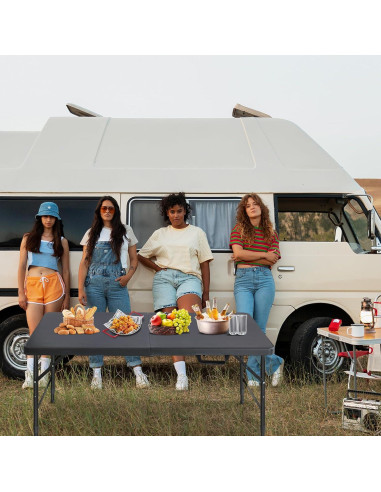 Mesa Plegable SculPong 1.22 m Negra para Interior y Exterior