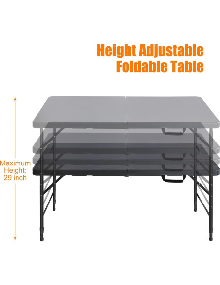 Mesa Plegable SculPong 1.22 m Negra para Interior y Exterior