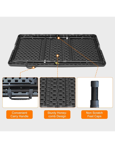 Mesa Plegable SculPong 1.22 m Negra para Interior y Exterior