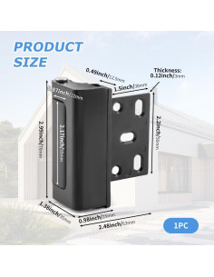 Cerradura de Seguridad Loyanger para Puerta Negra 800 lbs 2