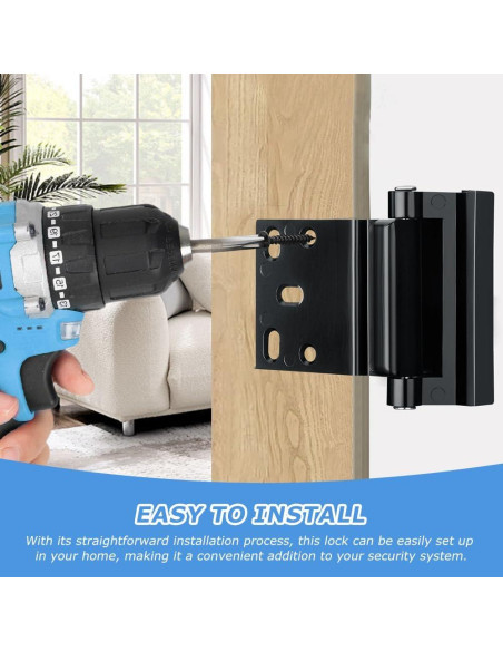 Cerradura de Seguridad Loyanger para Puerta Negra 800 lbs