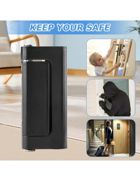 Cerradura de Seguridad Loyanger para Puerta Negra 800 lbs