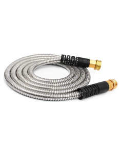 Manguera de Jardín Cesun 3.05 m Acero Inoxidable con Conectores