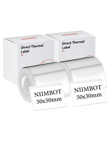 Cintas de Etiquetas NIIMBOT B1 B21 B3S 50x30mm 2 Rollos Blancas