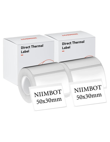 Cintas de Etiquetas NIIMBOT B1 B21 B3S 50x30mm 2 Rollos Blancas