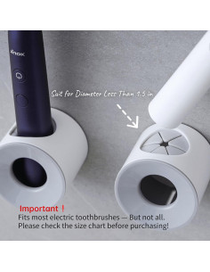 Soporte de Cepillo de Dientes Eléctrico Klxsing Gris Montaje Pared 2