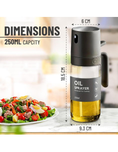 Atomizador de Aceite VuseOne 250ml Vidrio Borosilicato Gris 2