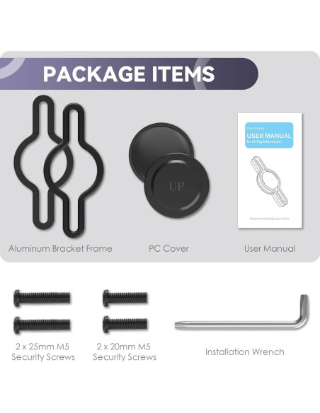 Soporte para Bicicleta CloudValley para AirTag - A Prueba de Agua