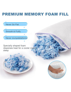 Juego de 2 Almohadas Estándar Favorland de Espuma Viscoelástica 2