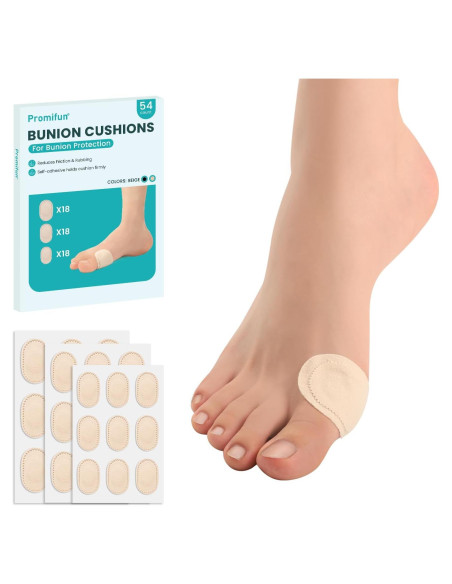 Almohadillas para Juanetes Promifun - 54 Unidades Multi-tamaño