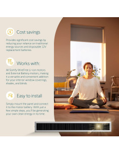 Kit Panel Solar Li-ion Sin Cable Somfy - Energía Solar Cortinas 2