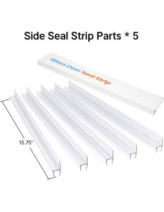 AmazerBath Sello Lateral para Puerta de Ducha 5 PCS 40 cm 2