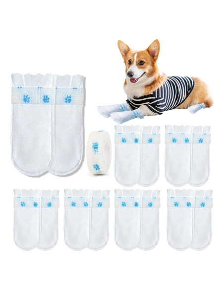 12 Botas Desechables para Perros Ziyue - Protección Patas Medianos y Grandes