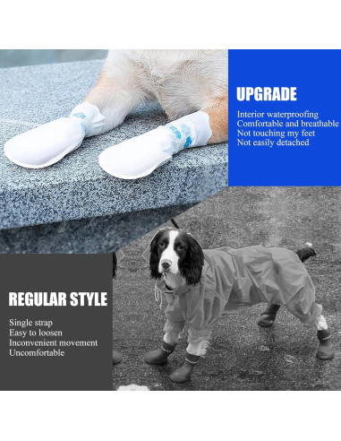 12 Botas Desechables para Perros Ziyue - Protección Patas Medianos y Grandes