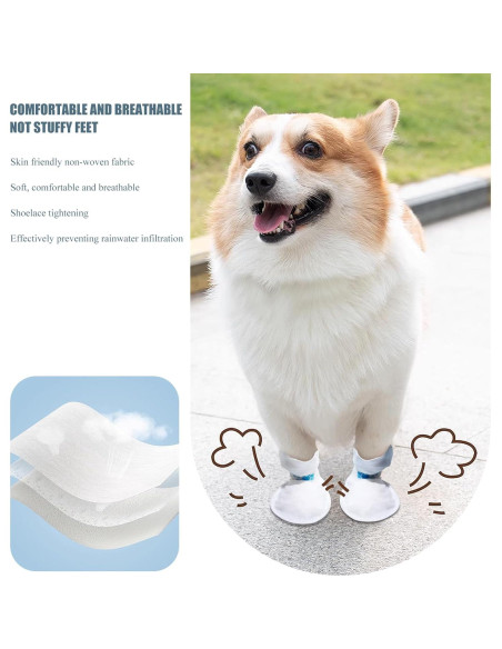 12 Botas Desechables para Perros Ziyue - Protección Patas Medianos y Grandes