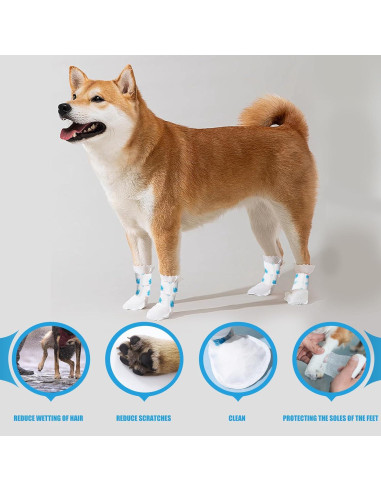 12 Botas Desechables para Perros Ziyue - Protección Patas Medianos y Grandes