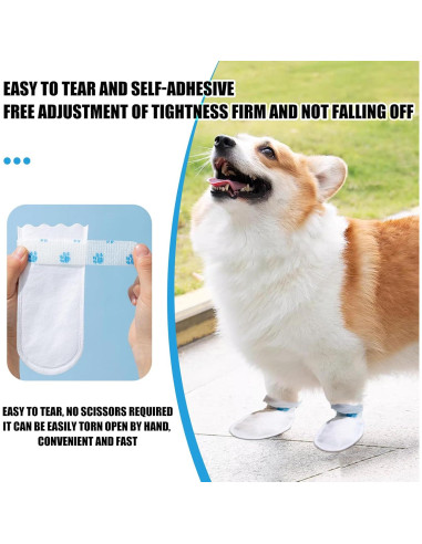 12 Botas Desechables para Perros Ziyue - Protección Patas Medianos y Grandes