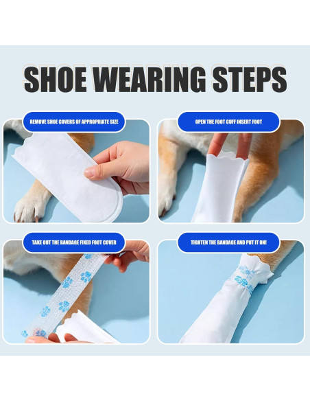 12 Botas Desechables para Perros Ziyue - Protección Patas Medianos y Grandes