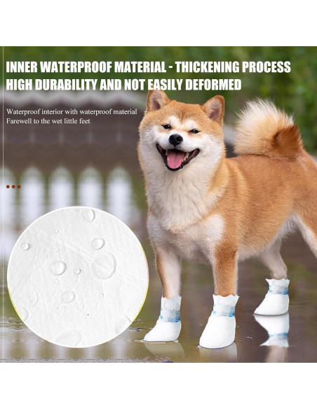 12 Botas Desechables para Perros Ziyue - Protección Patas Medianos y Grandes