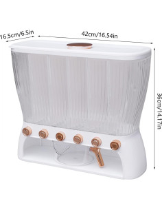 Dispensador de Alimentos Secos 10kg 6 Compartimentos ReqianXH 2