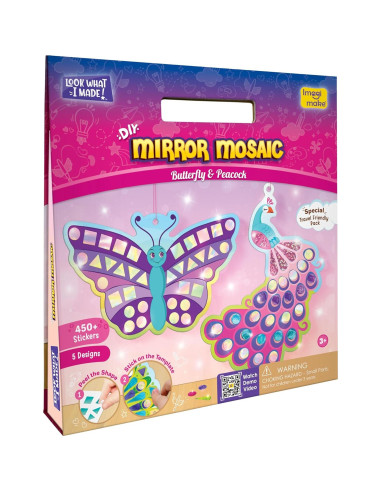 Kit de Manualidades Imagimake Mosaico Mariposa y Pavo Real