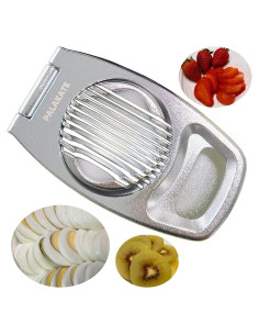 Cortador de Huevos Duros PALAKATE de Aluminio Plata 16.26 cm