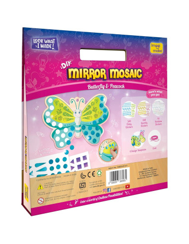 Kit de Manualidades Imagimake Mosaico Mariposa y Pavo Real