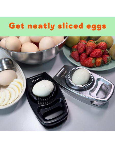 Cortador de Huevos Duros PALAKATE de Aluminio Plata 16.26 cm