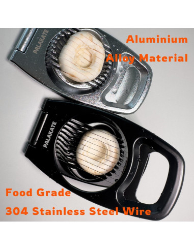 Cortador de Huevos Duros PALAKATE de Aluminio Plata 16.26 cm