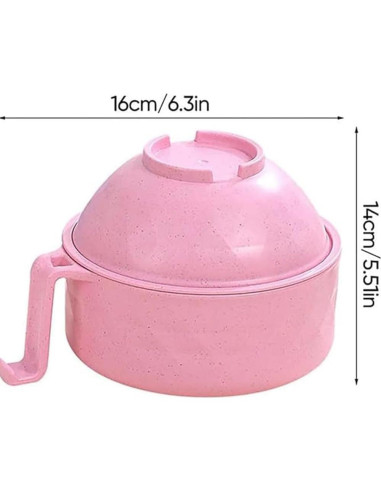 Juego de 6 Tazones de Ramen Genérico para Microondas Beige