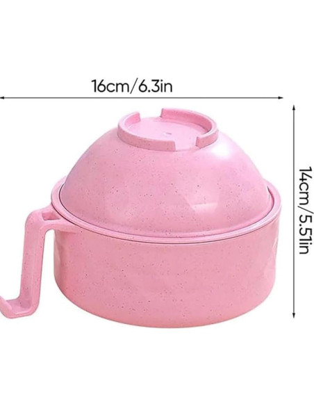 Juego de 6 Tazones de Ramen Genérico para Microondas Beige