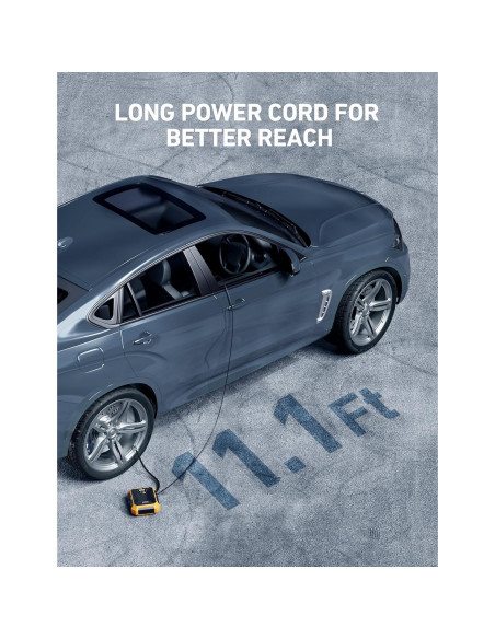 Compresor de Aire Portátil AstroAI 12V 100PSI con Luz LED