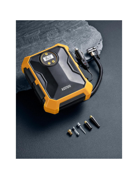 Compresor de Aire Portátil AstroAI 12V 100PSI con Luz LED