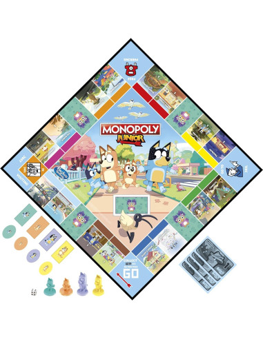 Monopoly Junior Bluey Hasbro Juego de Mesa para Niños 5+