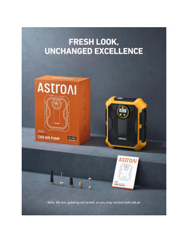 Compresor de Aire Portátil AstroAI 12V 100PSI con Luz LED