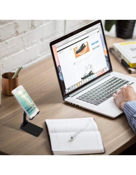 Soporte Ajustable para Teléfonos y Tablets KKSC Negro