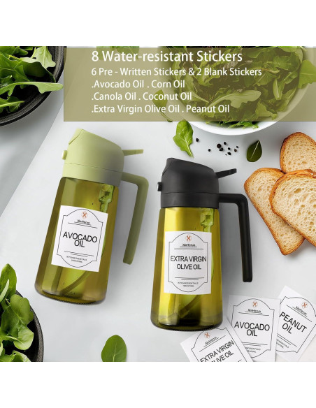 Dispensador de Aceite de Oliva XinHerun 470ml 2 en 1 Negro Dispensador de Aceite de Oliva XinHerun 470ml 2 en 1 Negro