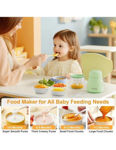 Procesador de Alimentos para Bebés Phydge Verde 300ml 230W