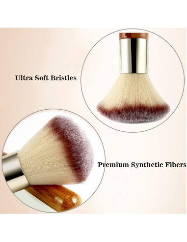 Brocha Kabuki Plana Matto - Maquillaje Base Líquida y Polvo