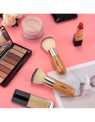 Brocha Kabuki Plana Matto - Maquillaje Base Líquida y Polvo