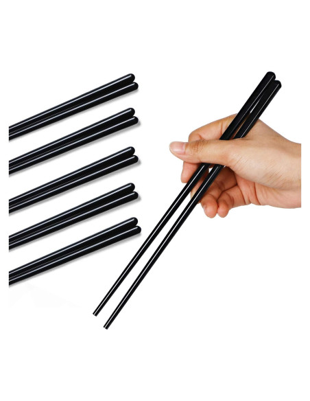 Juego de Palillos de Cerámica LEETOYI 5 Piezas 24.4 cm Negro Juego de Palillos de Cerámica LEETOYI 5 Piezas 24.4 cm Negro