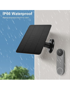 Cargador Solar 10W Zunate para Timbre Google Nest y Video 2