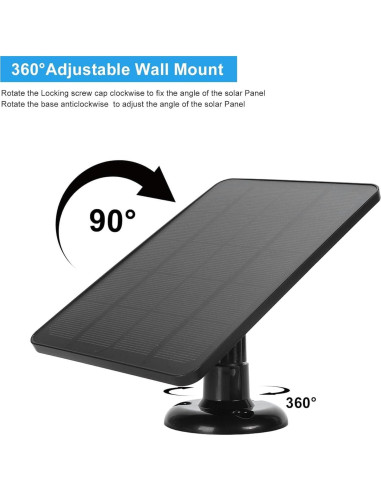 Cargador Solar 10W Zunate para Timbre Google Nest y Video