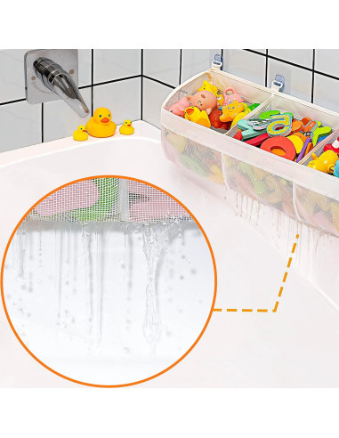 Organizador de Juguetes de Baño Austion Horizontal 3 Compartimentos