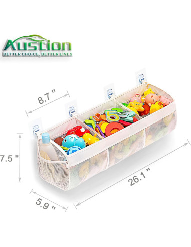 Organizador de Juguetes de Baño Austion Horizontal 3 Compartimentos